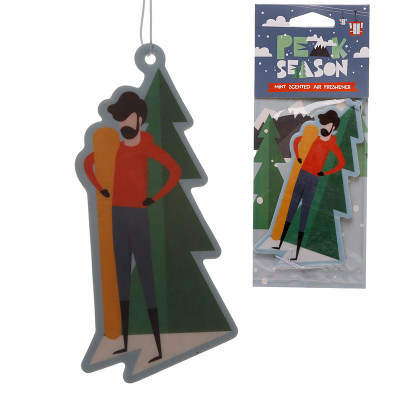 Snowboarder Mint Scented Air Freshener