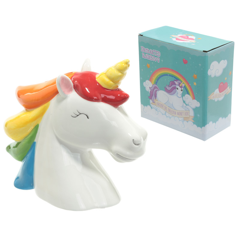 Unicorn Design Collectable Rainbow Money Box