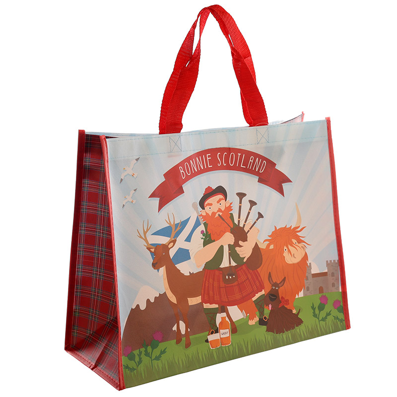 Scottish Piper Design Durable Reusable Shopping Bag