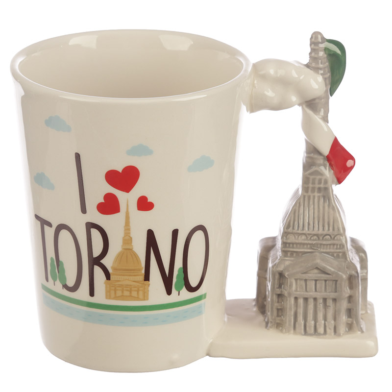 Torino Shaped Handle Ceramic Mug